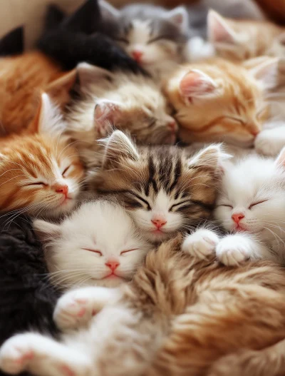 Sleepy Cute Cats