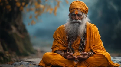 Wise Man Meditating