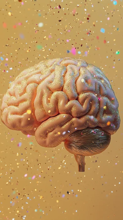 Golden Glitter Brain