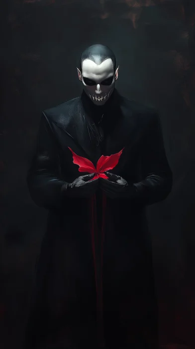 Mysterious Vampire with Red Symbol