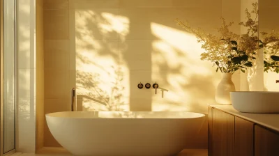 Modern Bathroom Interior with 50mm Lens