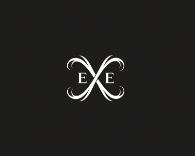 Stylish White Luxury Typography Logo