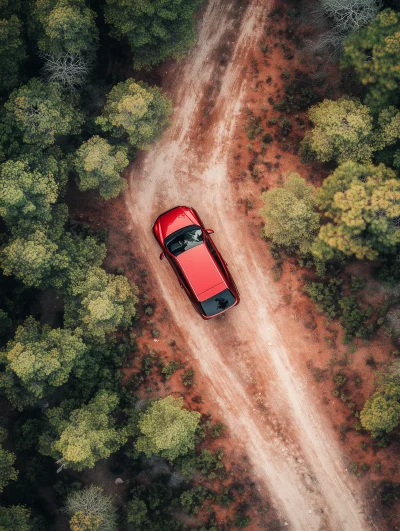 Aerial View of Red Wood