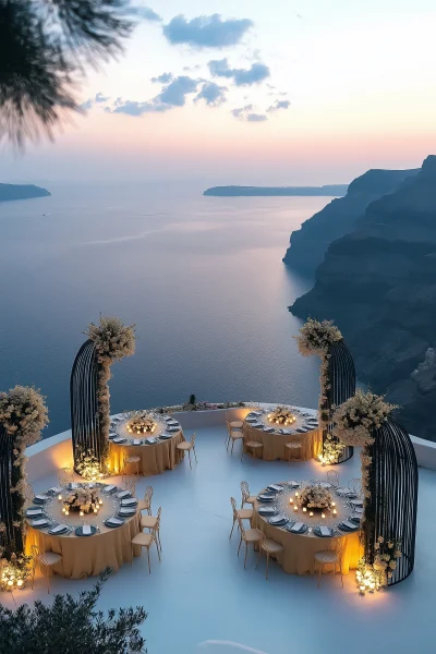 Luxurious Cliffside Wedding Reception