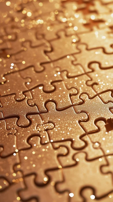 Golden Puzzle Pieces