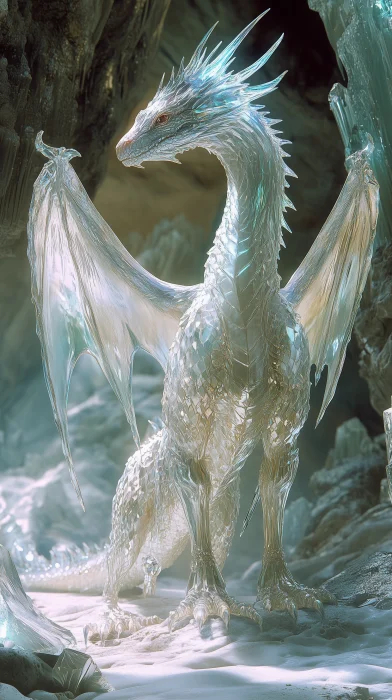 Glass Dragon in Crystal Cave