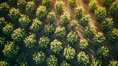 Avocado Orchard Aerial View