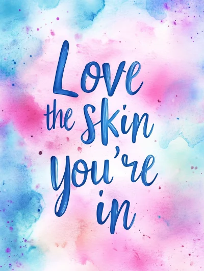 Empowering Message on Watercolor Background