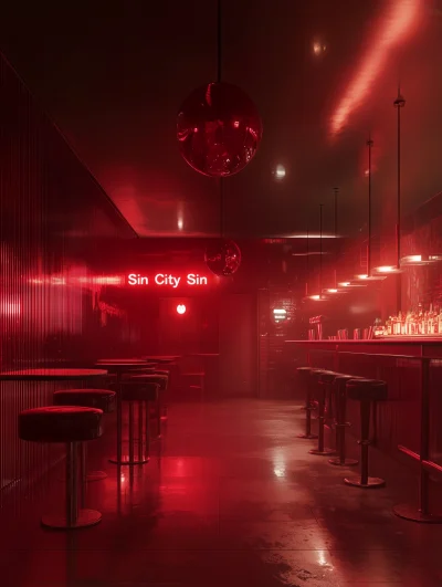 Sin City Style Bar Interior