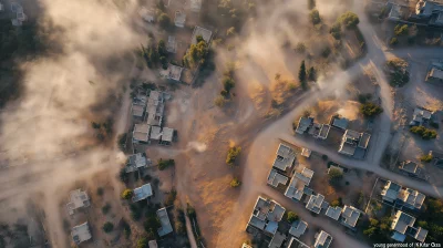 Aerial View of Deforested Residential Neighborhood