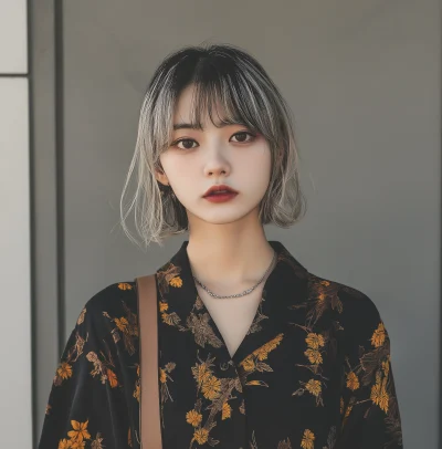 Japanese Woman Wearing Oversized Shirt