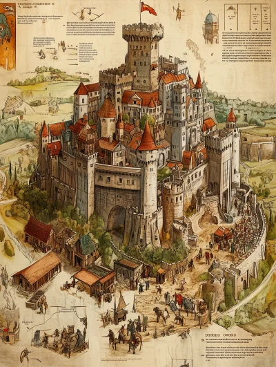 Medieval City Infographic