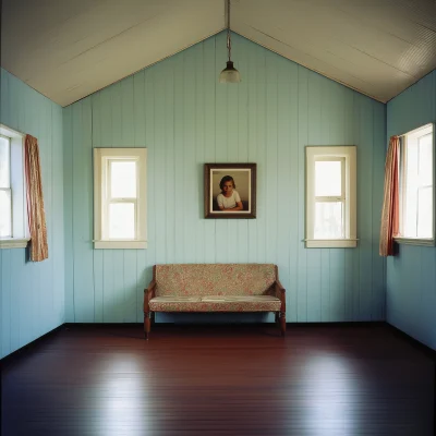 Vintage Rural Community Hall Interior