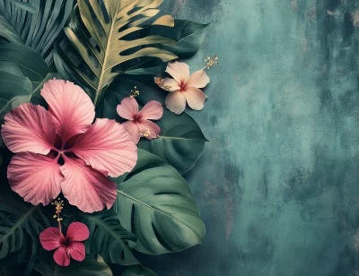 Vintage Hawaiian Floral Collage