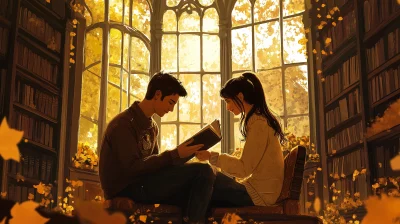 Couple Reading Books Together