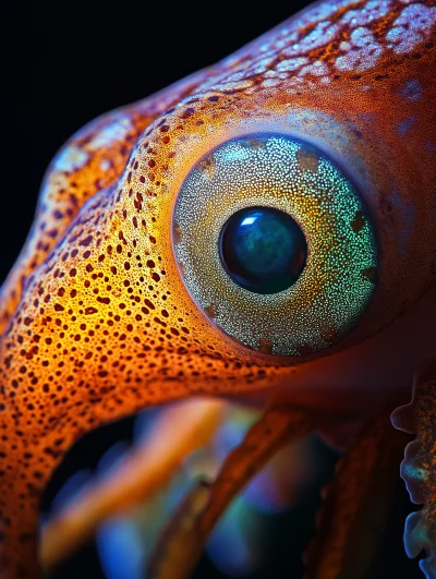 Illuminated Vampire Squid Fish Eye Lens