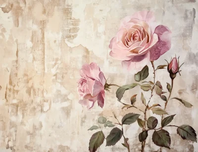 Vintage Romantic Roses Wallpaper