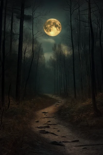 Enchanted Moonlit Forest