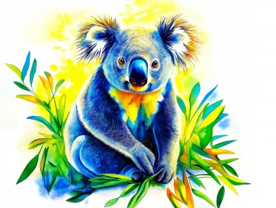 Watercolor Koala Illustration