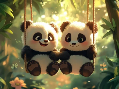 Happy Pandas on Swing