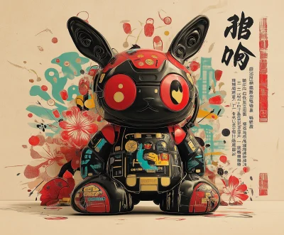 Japanese Pop Culture Mashup with Umbreon