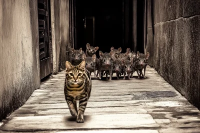 Cat and Mice Chase in Taipei City