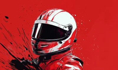 Racing Driver Vector Illustration