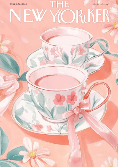 Coquette Coffee Cups Illustration