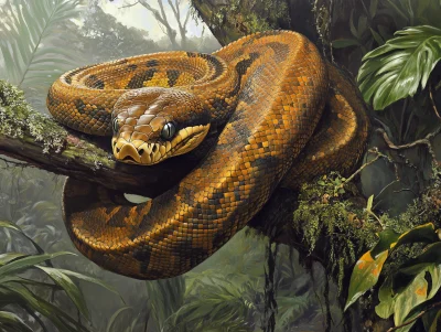 Amazon Tree Boa in Rainforest