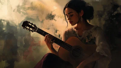 Woman Playing Guitar