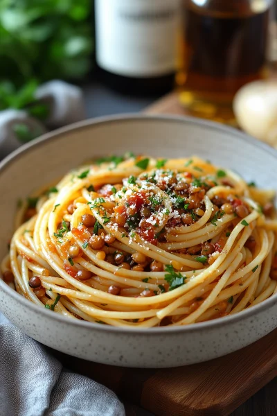 Pasta with Lentils