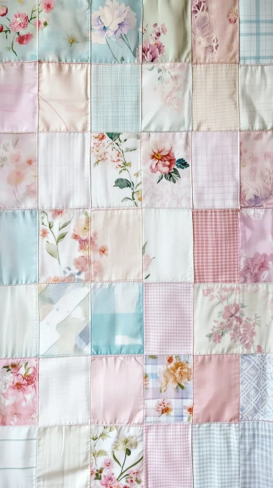 Pastel Patchwork Fabric Pattern