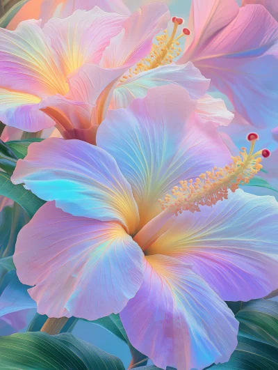 Neon Psychedelic Flower Wallpaper