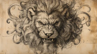 Alchemical Lion Emblem