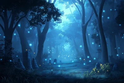 Enchanted Blue Forest