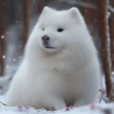 Samoyed and Capybara hybrid