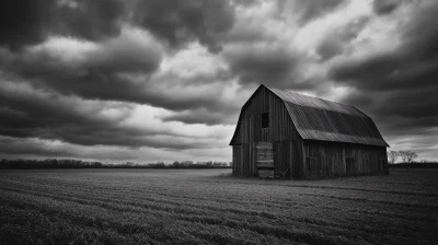 Black and White Midwest Barn