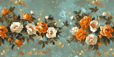 Vintage Chinese Floral Wallpaper