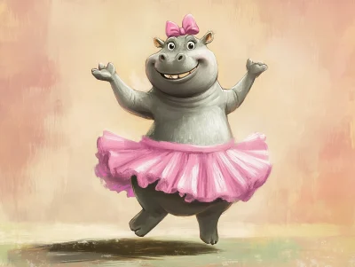 Happy Hippo Ballerina