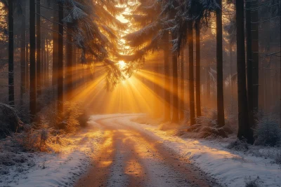 Sunbeams in the Black Forest