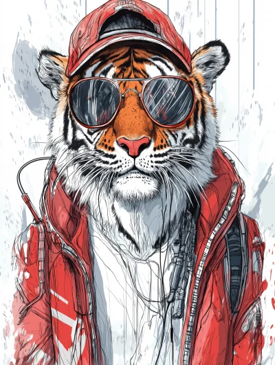 Cyberpunk Tiger