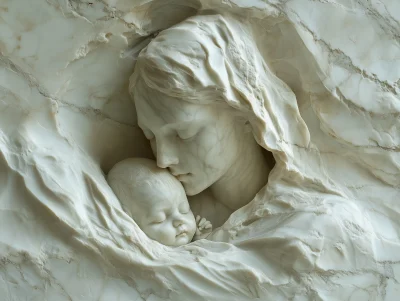 Marble Woman with Baby