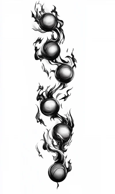 Balls of Fire Tattoo Art