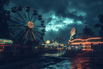 Creepy Carnival at Night