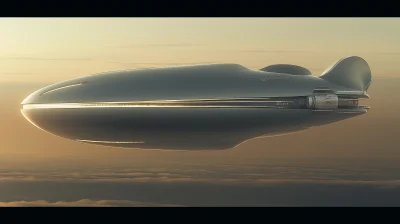 Sleek Airship at Dawn