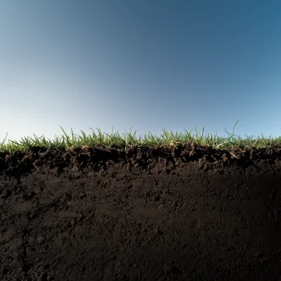 Earth Cut with Short Grass