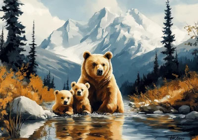 Sweet Bears in the Mountains