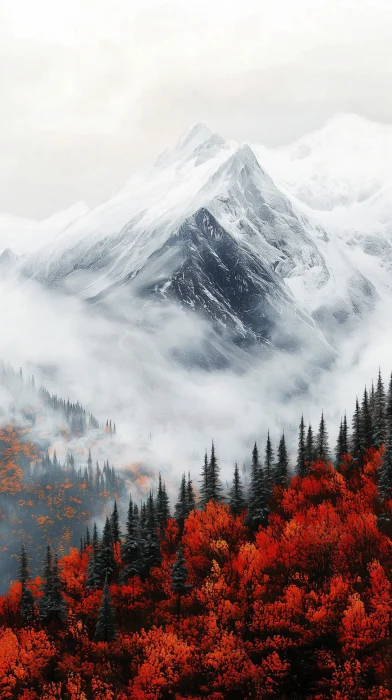 Dramatic Mountain Landscape Wallpaper