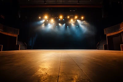 Stage Lights in an Empty Room