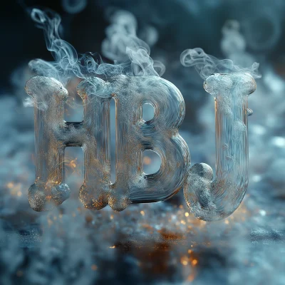 Ethereal Steam Typography